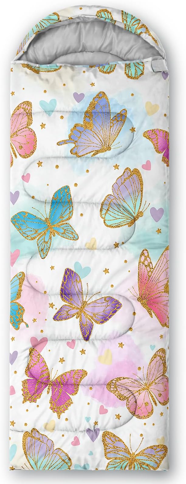 Axolotl Blue Gamepad Sleeping Bag,Waterproof Lightweight Gaming Sleeping Bag Game Console Camping Bag for Boys Teens,Warm and Cool Weather Green Portable Sleeping Bag for Camping Outdoor Indoor