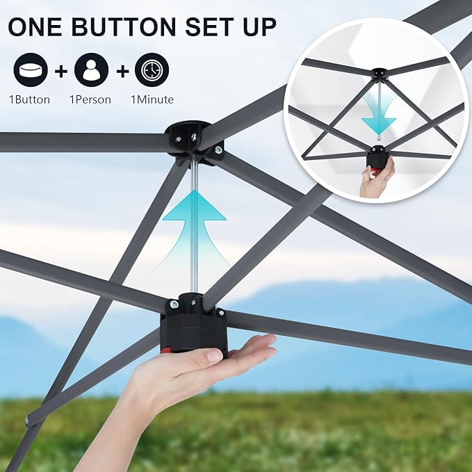 COOSHADE 13x13Ft Pop Up Canopy Tent Instant Folding Shelter 169 Square Feet Large Outdoor Sun Protection Shade(Beige)