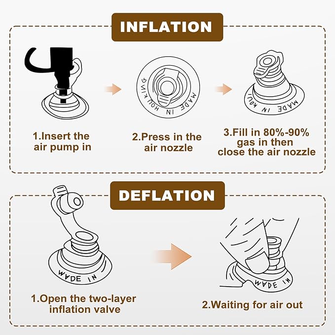 Twin Size Air Mattress Inflatable Sofa，Double Inflatable Chair for Adults-Flodable Blow Up Couch Lounger-Portable Air Sofa for Indoor Living/Tent Camping/Outdoor Activitie（Dark Brown）