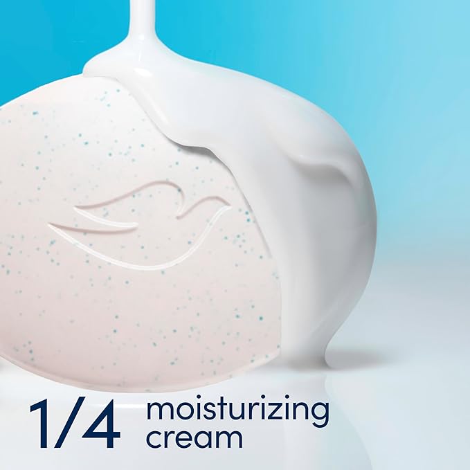 Dove Beauty Bar Soap 8 Bars Gentle Exfoliating, for Soft, Smooth Skin, Gently Renews Skin 3.75 oz