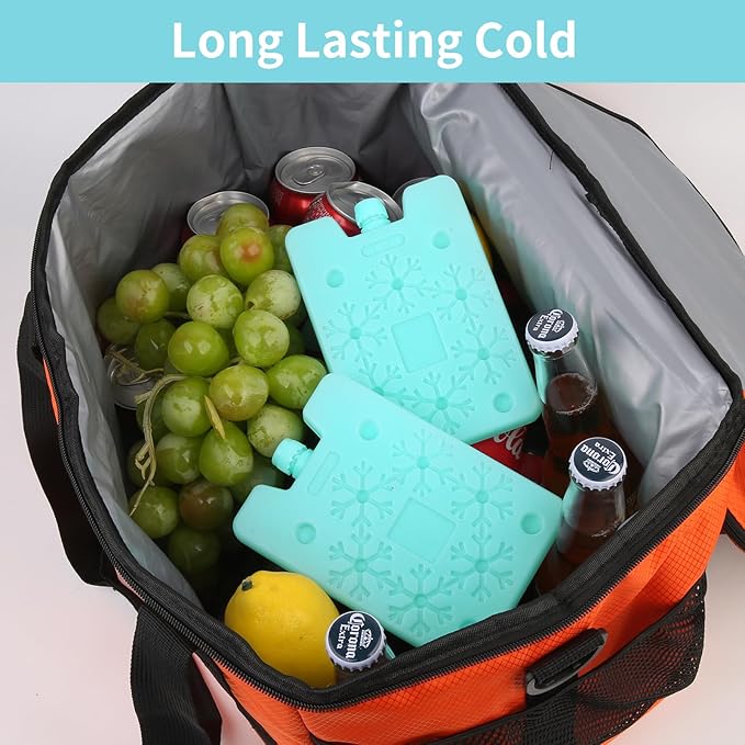 4/8 Pack Ice Packs for Lunch Boxes & Coolers, Slim Reusable Lunchbox Cooler for Women, Quick Freeze Space Saving Freezer Icepack, Long-Lasting Picnic Accessories Small Cold Pack, Travel Essentials