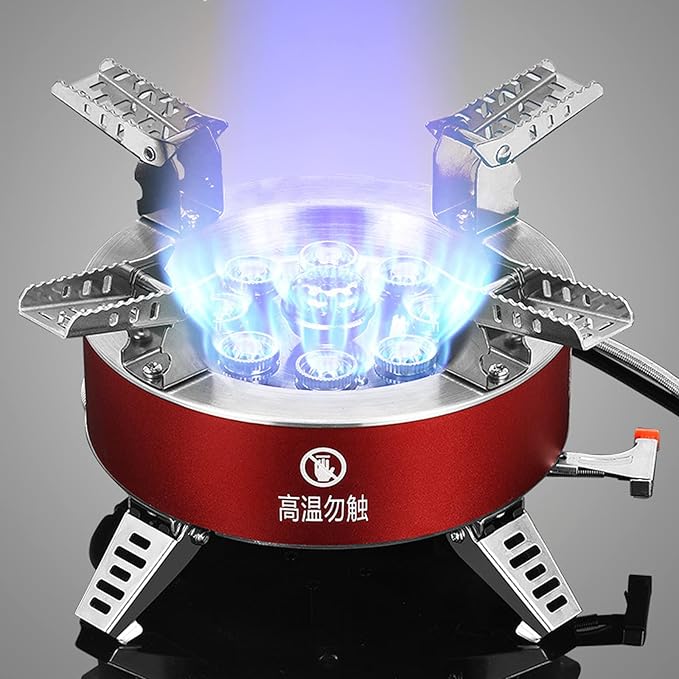 BULIN AirOka B18 Puls 23800W Alloy Portable Picnic Camping Stove Windproof Design Gas Cooking Burner with Piezo Ignition and Carrying Case Foldable Stove for Outdoor BackpackingHikingPicnicCar