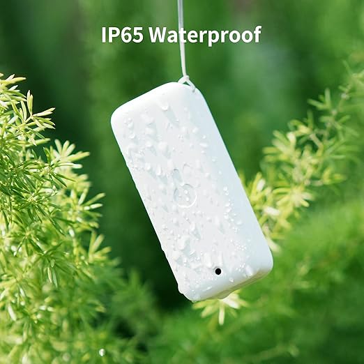 SwitchBot IP65 Indoor Outdoor Hygrometer Thermometer Wireless, 394ft Bluetooth Range, Refrigerator Thermometer, Dewpoint/VPD/Absolute Humidity Sensor, Free Data Storage Export, 2 Years Battery Life