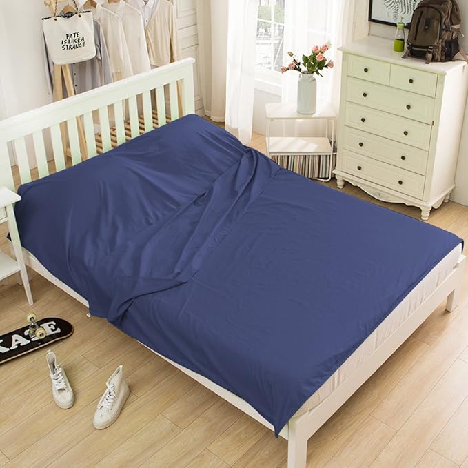 Sleeping Bag Liners Lightweight Travel Camping Sheet Sleep Bag Liner Adults Lightweight Warm Weather Hotel Compact Portable Sleeping Sack Indoor Outdoor Hostels Traveling Backpacking Hiking Blankets