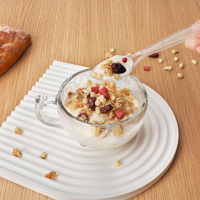 120 Count Plastic Spoons - Premium Disposable Spoons,Clear Plastic Silverware Spoons Heavy Duty,BPA-Free,Heat Resistant,Suitable for Parties,Events and Everyday Use