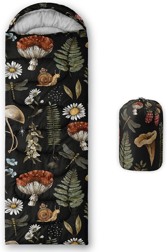 QOOMO Camping Sleeping Bags,3 Season Warm & Cool Weather,Lightweight,Waterproof Sleeping Bags for Adults & Kids,Traveling,and Outdoors,Camping Gear Equipment