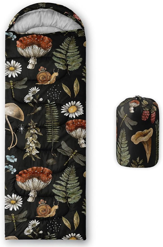 QOOMO Camping Sleeping Bags,3 Season Warm & Cool Weather,Lightweight,Waterproof Sleeping Bags for Adults & Kids,Traveling,and Outdoors,Camping Gear Equipment