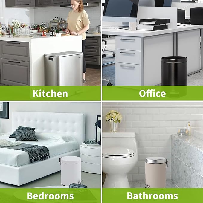 Clear Small Trash Bags 4-Gallon bathroom garbage bags, Trash Bags for Bathroom Bedroom Office - Unscented 15 Liters waste basket liners (150 Counts)