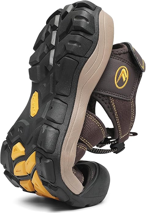 FLARUT Men's Athletic Sandals - Closed Toe Sport Hiking & Outdoor Walking Water Sandals with Anti-Slip Cushioning and Breathable Mesh