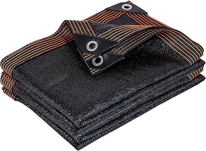 4 * 10 FT Black Shade Cloth for Patio, 90% Mesh Tarp Sun Shade Cloth with Grommets, Sun Protection Sail for Garden Greenhouse Pergola Barns Kennel Patio Outdoor Neting Cover