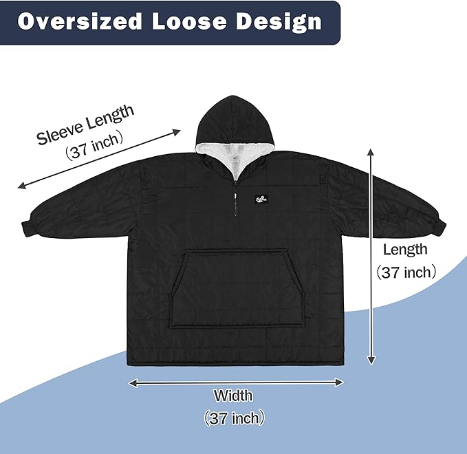 Catalonia Outdoor Windproof Wearable Stadium Blanket, Oversized Waterproof Wearable Blanket Poncho