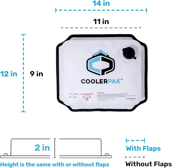 7lb, 10lb, 15lb Refillable Reusable Ice Pack – Stays Cold for Days – Non-Toxic, Leakproof, and Suitable for Potable Drinking Water – Built Tough, Rolls Up for Easy Storage