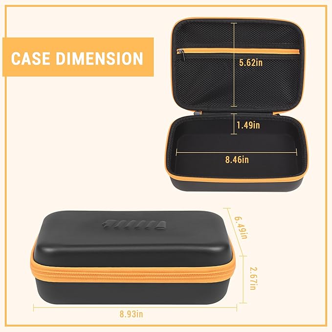 Battery Organizer Storage Case with Tester for AA AAA Button Battery Holder Carrying 3 Batteries Variety Pack 88 Batteries Zipper Mesh Bag (Batteries Not Included) (black-orange)