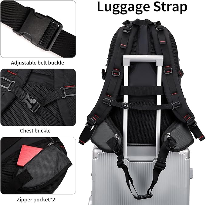 Nerlion 40L Hiking Backpack Travel Backpack for Men Women Camping Waterproof Outdoor Hiking Daypack Lightweight Backpack (Dark Gray)