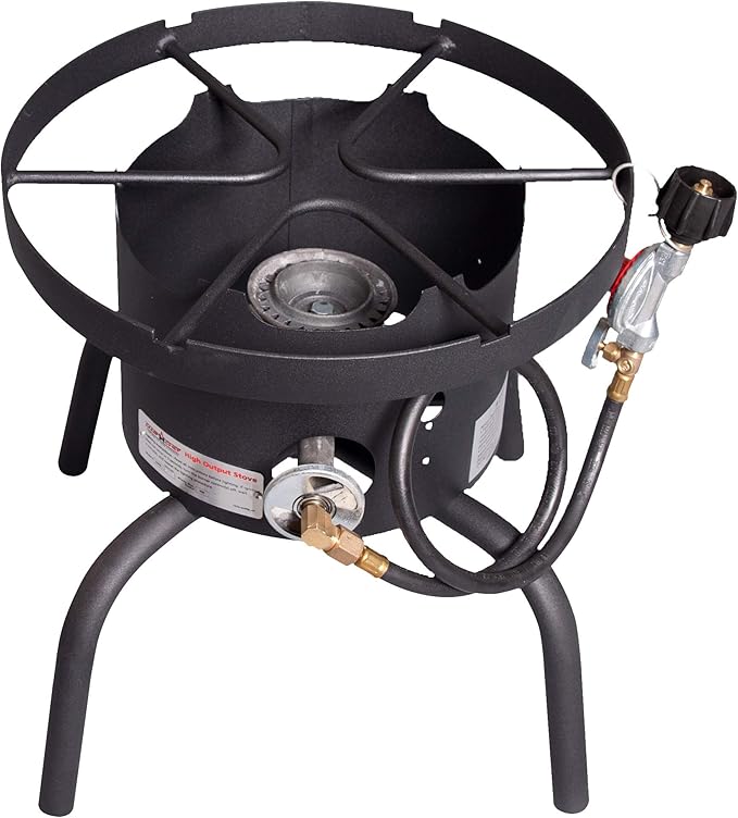 Camp Chef SHP-RL High Pressure Single Burner Cooker with Detachable legs and Round top, Black