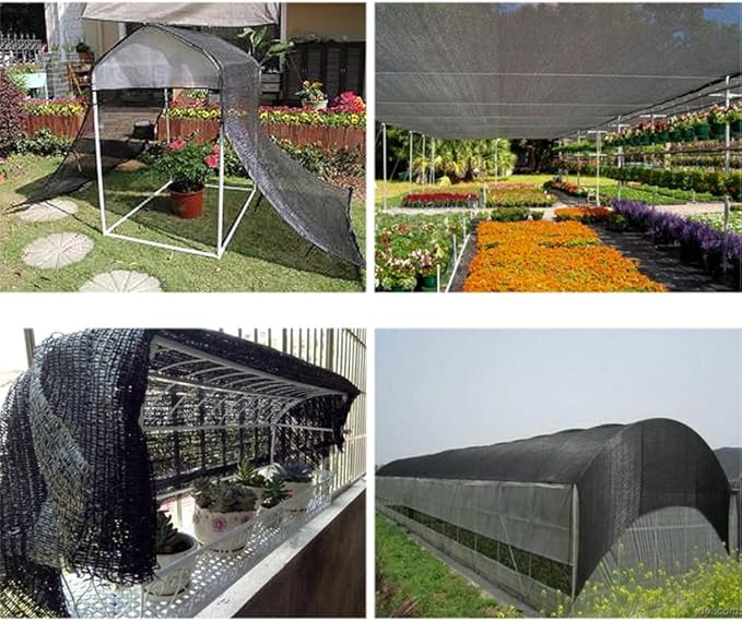 winemana 40% Black Shade Cloth, 20 x 48 FT Durable Mesh Tarp with Grommets, Resistant Garden Sun Shade Netting, Shading Antifreezing for Pergola, Greenhouse, Plants Growing, Chicken Coop