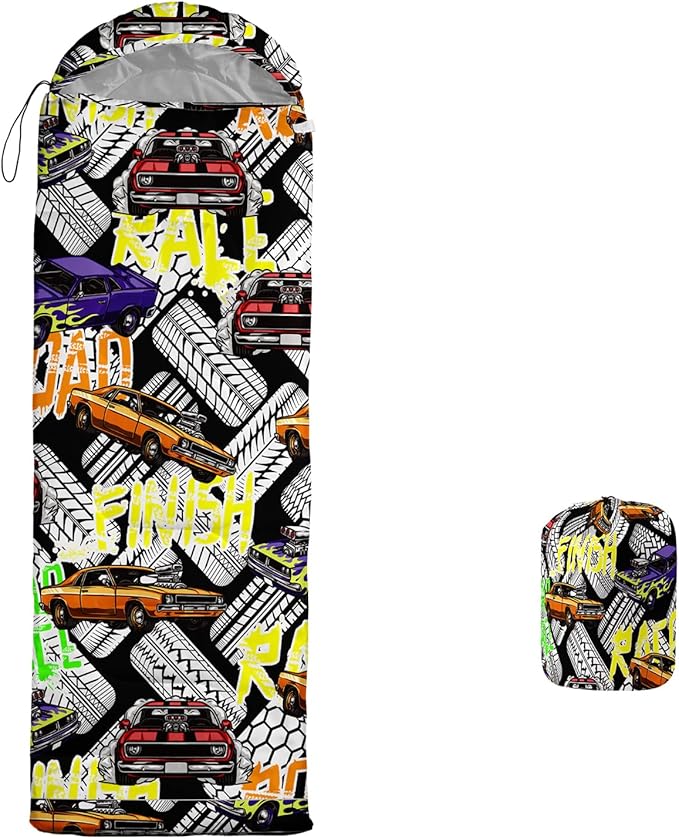 Print sleeping bag,sleeping bags,Outdoor Camping Sleeping Bag，Suitable For Children Boys And Girls Portable,Waterproof,Compact And Lightweight,Great For Outdoor Camping,Backpacking And Hiking