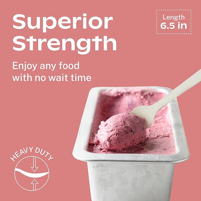 CORAL Ivory White 100% Compostable Silverware Set 340 Pieces - Heavy Duty 160 Forks, 120 Spoons, 60 Knives Bulk - Break Resistant with Smooth Edges, Ocean Friendly Alternative to Plastic Utensils