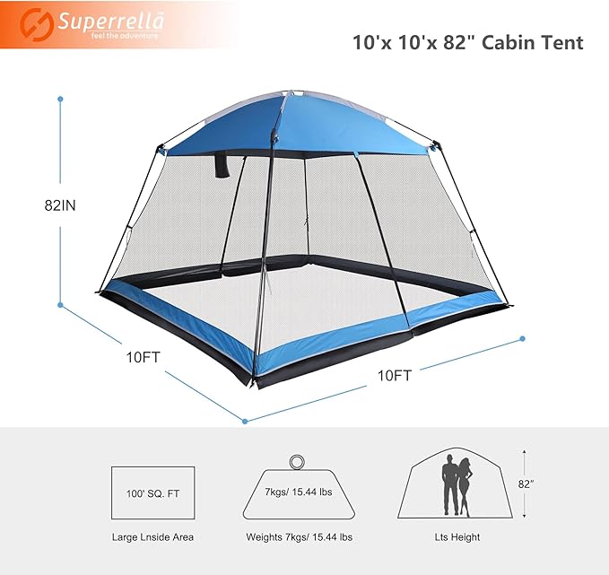 Screen House Camping Canopy Tent Sun Shade Gazebo Shelter Perfect for Outdoor Activities