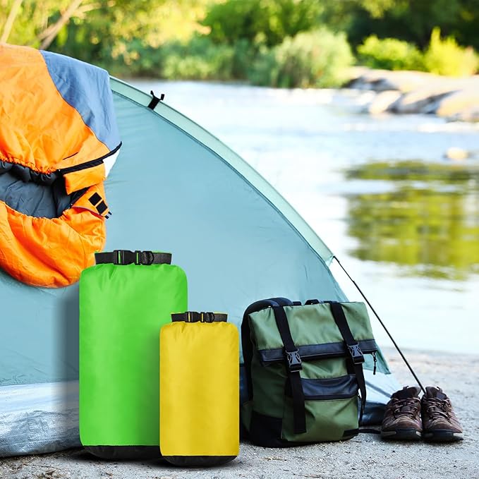6 Pcs Waterproof Dry Bag Sack Lightweight Outdoor Dry Bags 35 L, 20 L, 15 L, 10 L, 5 L, 3 L Waterproof Boat Bag for Kayaking, Backpacking, Hiking, Camping Rafting(Bright Color)