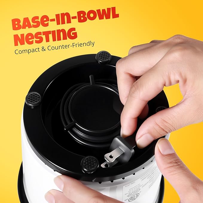 Hot Air Popcorn Popper with Serving Bowl for Family Gathering | Fast & Easy Air Popper Popcorn Maker with On/Off Switch for Family Movie Nights, Parties | Air Popcorn Machine | No Oil, Easy to Clean