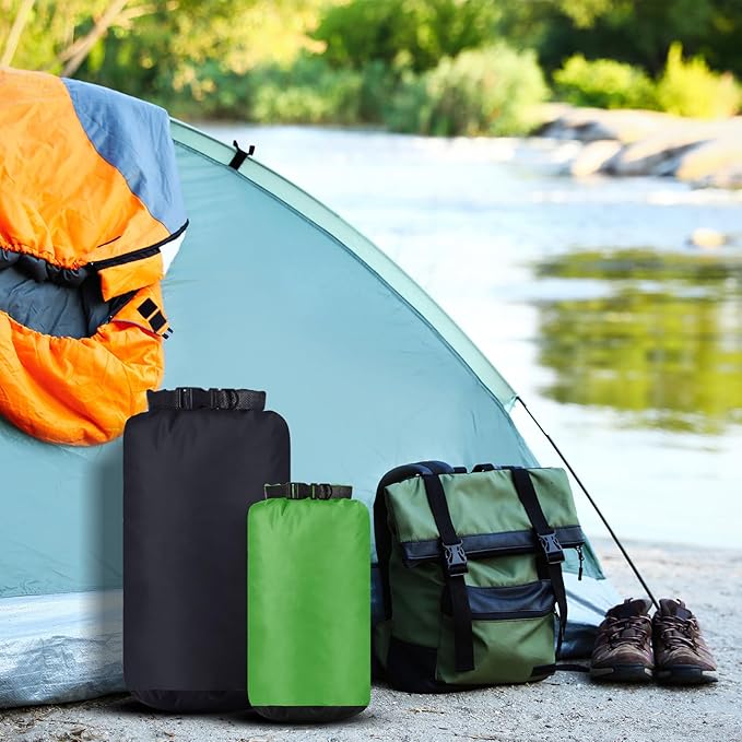 6 Pcs Waterproof Dry Bag Sack Lightweight Outdoor Dry Bags 35 L, 20 L, 15 L, 10 L, 5 L, 3 L Waterproof Boat Bag for Kayaking, Backpacking, Hiking, Camping Rafting(Dark Color)