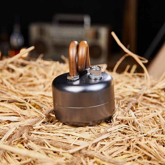 Portable Alcohol Camping Stove – Lightweight Brass Aluminum Spirit Burner with Stand | Faster Heating – Feul Denatured Alcohol (Not Included) – for Backpacking, Hiking Brewing Piping Coffee