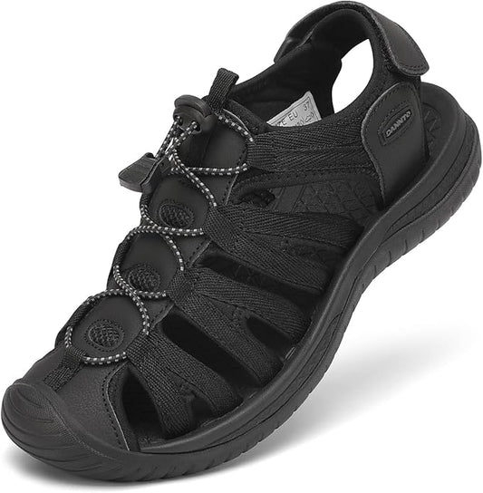 Dannto Women's Closed Toe Hiking Sandals Walking Water Sandal Comfort Athletic Sport Outdoor Sandals