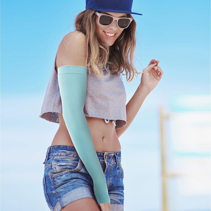 GOUNOD Sun Protection Cooling Arm Sleeves with Thumb Holes - Gardening Outdoors Sports Workouts Sunscreen Arm Sleeves