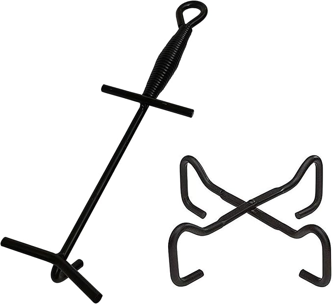 Folding Finish Camp Dutch Oven Lid Stand and Camp Cast Iron Dutch Oven Lid Lifter