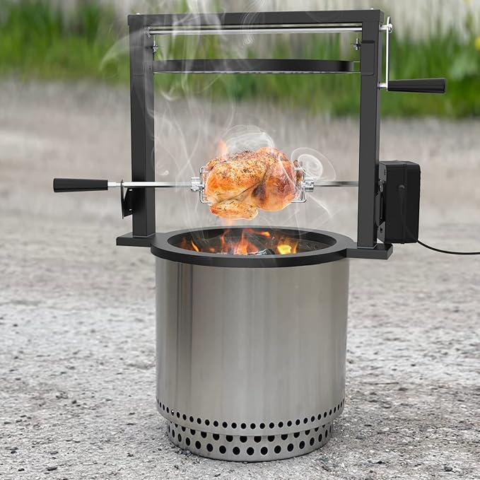 onlyfire Santa-Maria Style Rotisserie Rotating System for Solo Stove Ranger 15" Smokeless Fire Pit