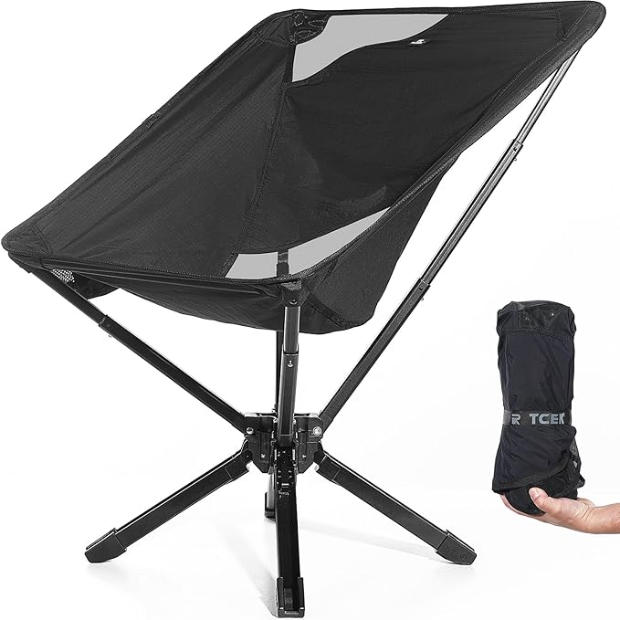 Adjustable Portable Camping Chair RiseLite Lightweight Compact Folding Chair for Adults, Collapsible Camp Chairs That Folds Up Small, Easy Carry for Travel, Outdoor, Sports, Backpacking, Hiking
