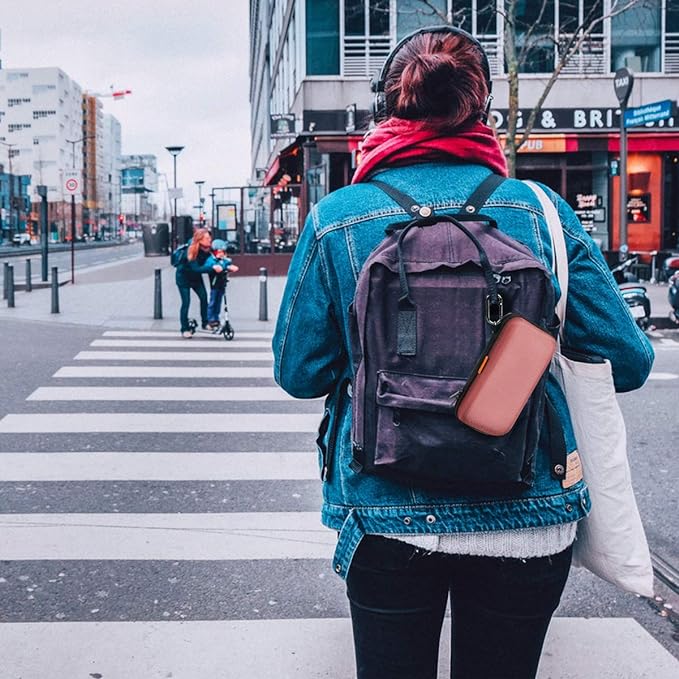 GLCON Cell Phone Carrying Case - Portable Hard EVA Charger Case - High Protection Small Zipper Travel Pouch Storage Bag Electronic Organizer for Battery, GPS, Hard Drive, Charging Cable, Cord - Pink