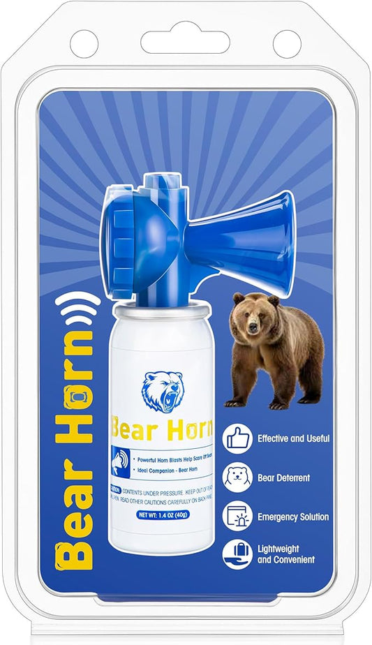 1.4oz Bear Horn Self Defense, Loud Air Horn for Wild Animals, 120dB Heard up to 1/2 Mile Away, Ideal for Hiking