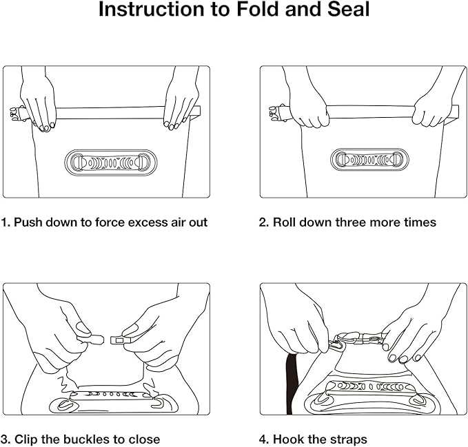 Piscifun Dry Bag, Waterproof Floating Backpack 5L/10L/20L/30L/40L with Waterproof Phone Case for Boating, Kayaking, Fishing