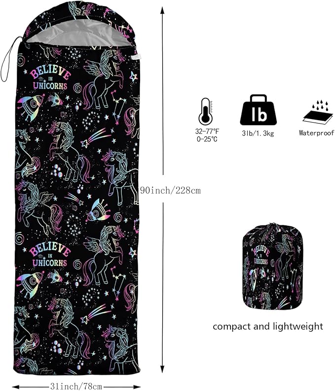 Print sleeping bag,sleeping bags,Outdoor Camping Sleeping Bag，Suitable For Children Boys And Girls Portable,Waterproof,Compact And Lightweight,Great For Outdoor Camping,Backpacking And Hiking