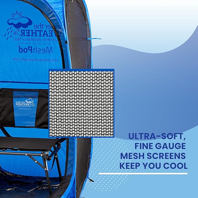 WeatherPod® The Original Shark Tank MyPod??Mesh 1-2 Person Pop-Up Screen Pod - Keeps Out Bugs, Mosquitos, and Harmful UV Rays - UPF 50 for Maximum Protection from The Sun