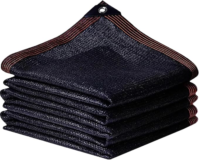 Shade Cloth, 80%-90% Garden Shade Mesh Net with Grommets, Outdoor Black Sunblock Neting Antifreezing Cover for Plant Pergola Patio Greenhouse Chicken Coop, 8x12FT