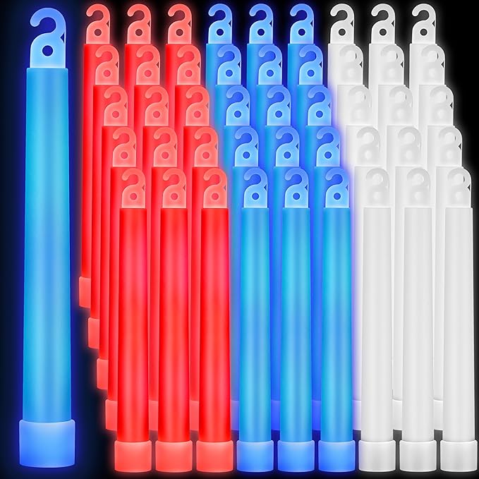 Sotiff 96 Pcs 6 Inch Ultra Bright Emergency Glowing Sticks, Glow Sticks with 12 Hour Duration, Halloween Favors for Party Birthday Wedding Concerts Halloween