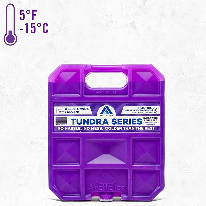 Arctic Ice Tundra Series Long Lasting Reusable Ice Pack - 5° Fahrenheit Cooling Point - Designed to Maintain Freezer-Like Temperatures in Coolers