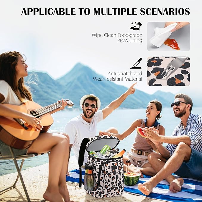 Tuwubi Cooler Backpack 35/42 Cans, Backpack Coolers Insulated Leak Proof for Men Women, Waterproof Soft Sided Lunch Camping Beach Travel Ice Chest Backpack Cooler Bag