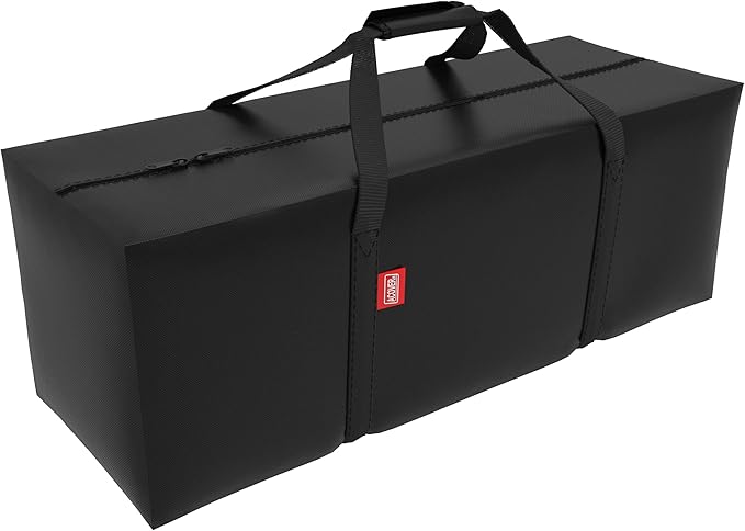 Outdoor Rectangular Cushion/Cover Storage Bag, Protective Zippered Storage Bags with Handles, 50''L x 13''W x 20''H Black