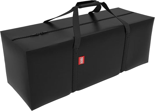 Outdoor Rectangular Cushion/Cover Storage Bag, Protective Zippered Storage Bags with Handles, 50''L x 13''W x 20''H Black