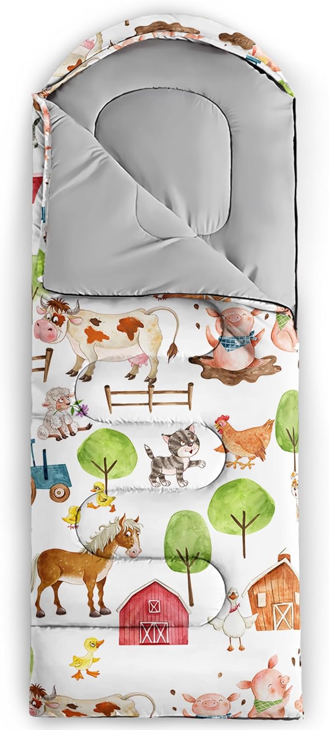 QOOMO Camping Sleeping Bags,3 Season Warm & Cool Weather,Lightweight,Waterproof Sleeping Bags for Adults & Kids,Traveling,and Outdoors,Camping Gear Equipment