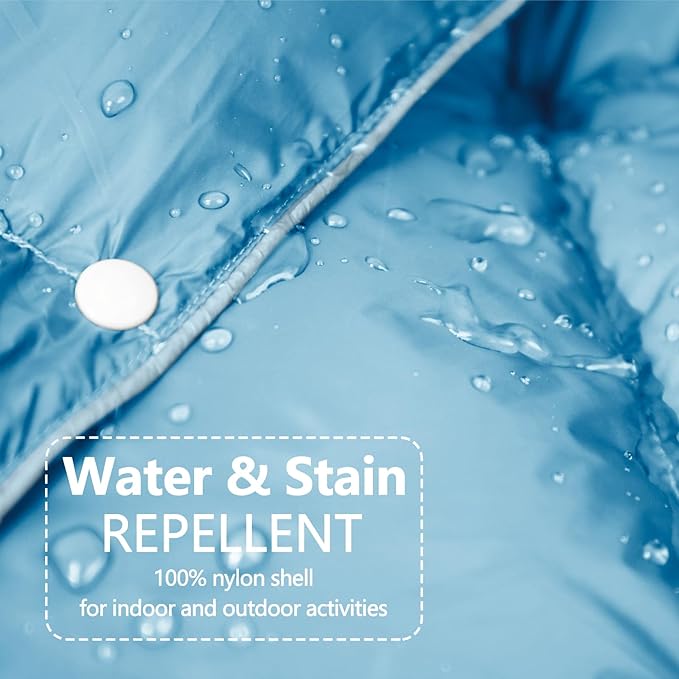 zzlamb Puffy Down Camping Blanket Water-Repellent, Down Throw Travel Blanket Portable for Outdoor, Light Warm Quilt for Couch Plane Car Theater Stadium Picnic RV Backpacking Hammock