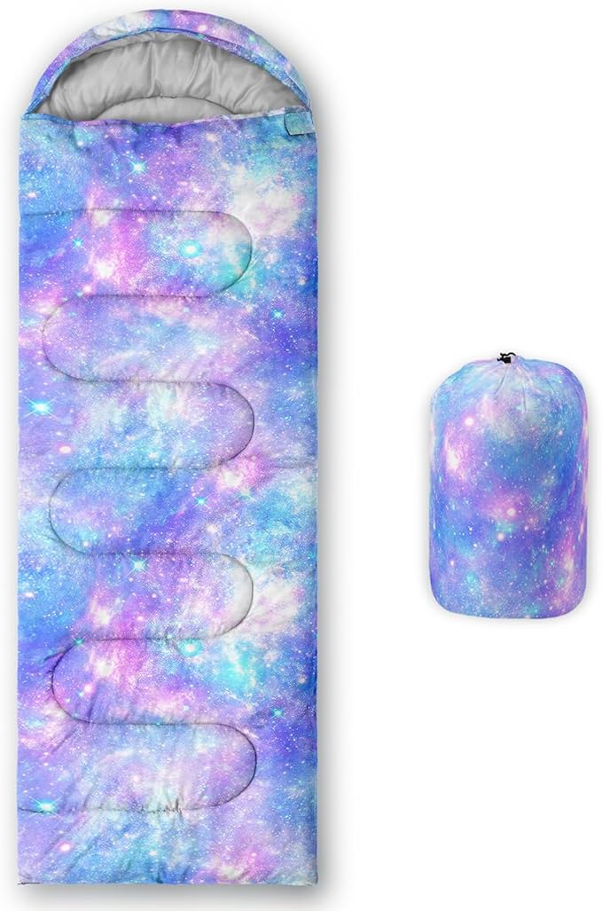 QOOMO Camping Sleeping Bags,3 Season Warm & Cool Weather,Lightweight,Waterproof Sleeping Bags for Adults & Kids,Traveling,and Outdoors,Camping Gear Equipment