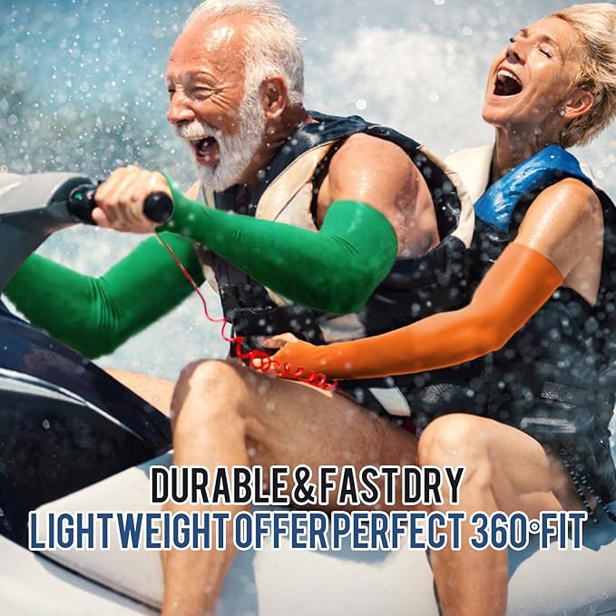 GOUNOD Sun Protection Cooling Arm Sleeves with Thumb Holes - Gardening Outdoors Sports Workouts Sunscreen Arm Sleeves