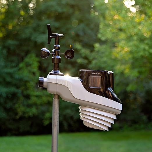 AcuRite Atlas Weather Station with Gray High-Definition Display for Temperature, Humidity, Wind Speed, and Wind Direction with Hyperlocal Forecast, Programmable Alerts, and Built-In Barometer (01125M)