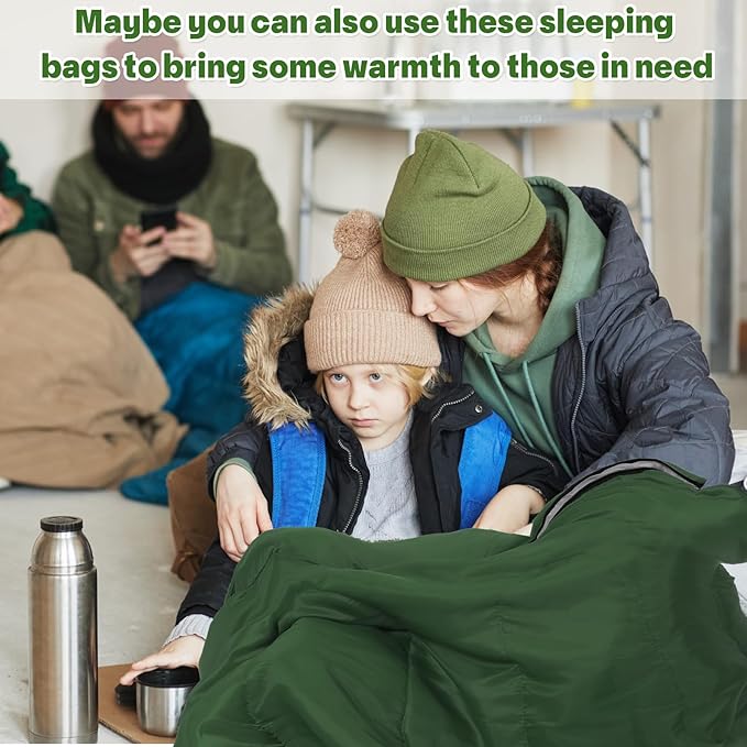 Tudomro 16 Pack Camping Sleeping Bags Bulk Adults Envelope 4 Season Cold Warm Weather Lightweight Waterproof Compact Backpacking Sleeping Bag for Travel Hiking