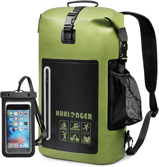 Dry Bag Backpack 20L/30L/40L- Roll Top Closure Bag - Heavy Duty Dry Bags Waterproof - Lightweight Durable Floating Dry Bag with IPX8 Waterproof Phone Case
